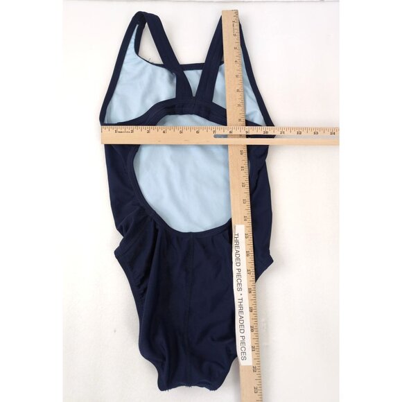Nike Fast Back One Piece Swimsuit Womens 4 Blue‎ Swim Team Training Recreation - Picture 9 of 9